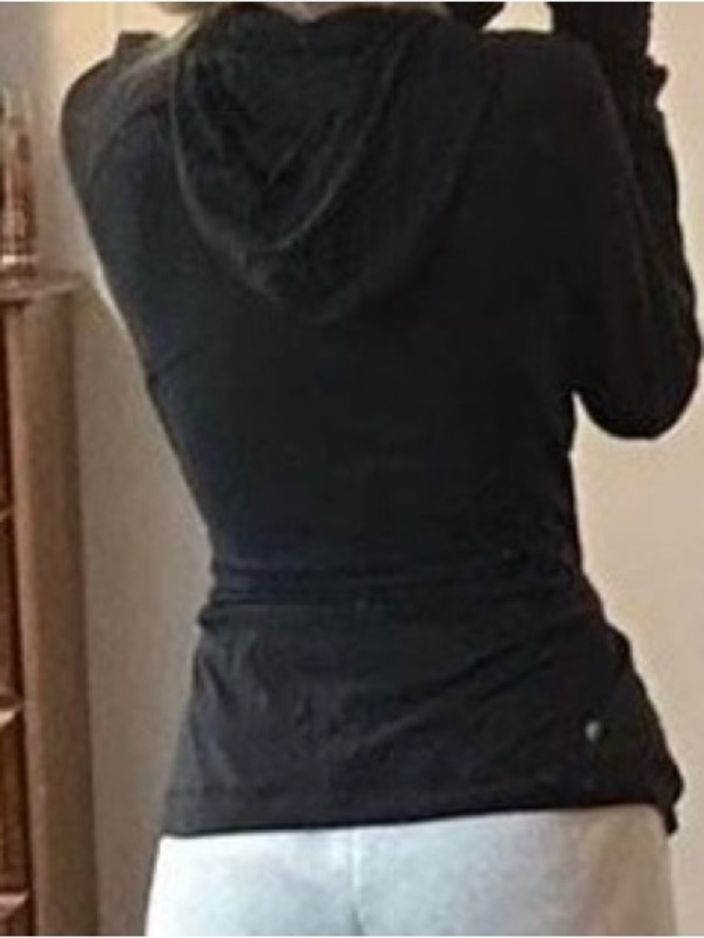 lululemon athletica Black Hooded Long Sleeve Top